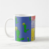 砂漠のテーマ犬のデザインのコーヒー・マグ コーヒーマグカップ (左)