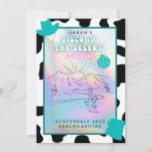 "砂漠のディスコ" スコッツデールでのバチェロレッテパーティーの予定 招待状 (正面)