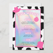 "砂漠のディスコ" スコッツデールでのバチェロレッテパーティーの招待状 招待状 (裏面)