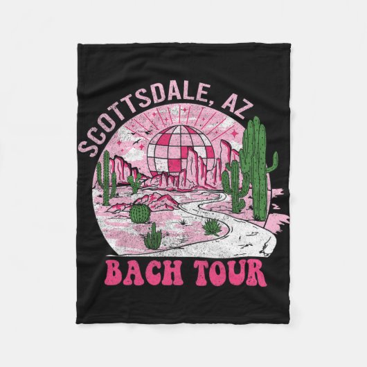 砂漠のディスコ スコッツデール  ブライズパーティー ウェスタンスタイル フリースブランケット (正面)