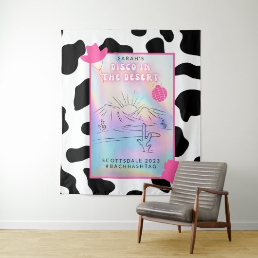 「砂漠のディスコ」バッハパーティーの背景 タペストリー (インサイチュ)