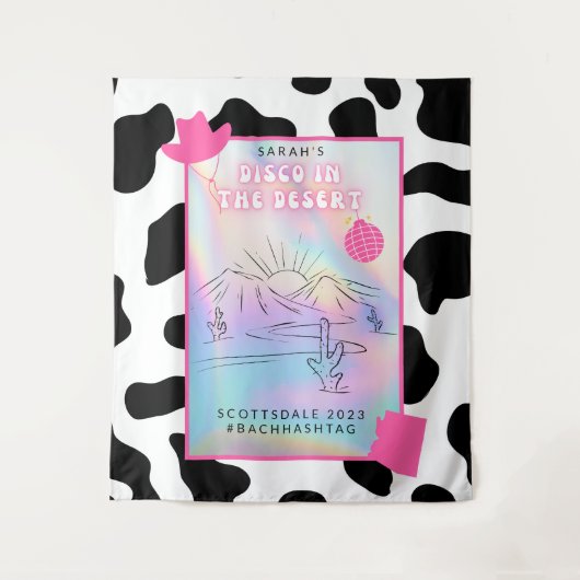 「砂漠のディスコ」バッハパーティーの背景 タペストリー (正面)