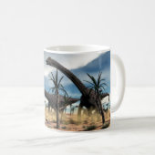 砂漠のディプロドクスの群れ コーヒーマグカップ (正面右)