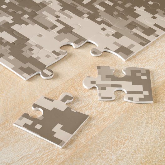 砂漠のデジタルカムフラージュのシカの迷彩柄パターン ジグソーパズル (側面)