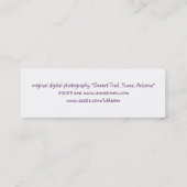 砂漠のトレイルの風景の写真ブックマーク スキニー名刺 (裏面)