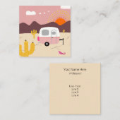 砂漠のトレーラー スクエア名刺 (正面/裏面)