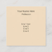 砂漠のトレーラー スクエア名刺 (裏面)