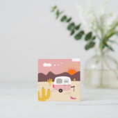 砂漠のトレーラー スクエア名刺 (スタンド正面)