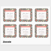 砂漠のトロピカル離れ抽象芸術キャンドルラベル スクエアシール (シート)