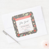 砂漠のトロピカル離れ抽象芸術キャンドルラベル スクエアシール (封筒)