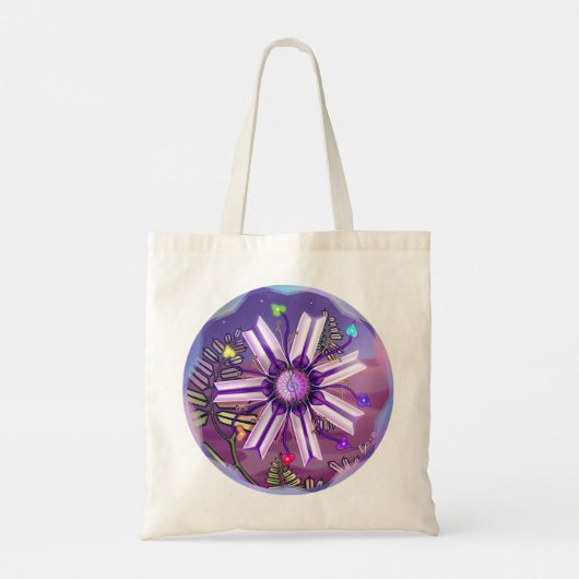 砂漠のトートバッグの花 トートバッグ (裏面)