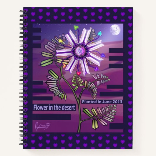 砂漠のノートの花 ノートブック (正面)