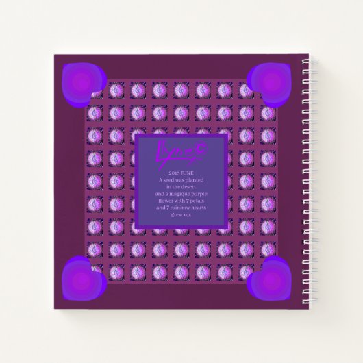 砂漠のノートの花 ノートブック (裏面)