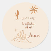 砂漠のバチェロレッテ優先ラベル ラウンドシール (正面)