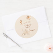 砂漠のバチェロレッテ優先ラベル ラウンドシール (封筒)