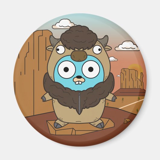 砂漠のバッファローゴッパー マグネット (正面)