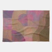 砂漠のバラアーチ – 暖かい抽象芸術ジオメトリ キッチンタオル (横)