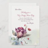 砂漠のバラ名デイカード 招待状 (正面/裏面)