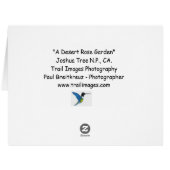 "砂漠のバラ園" (裏面横)