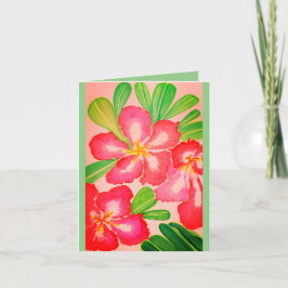 砂漠のバラ水の色のグリーティ空白のング カード