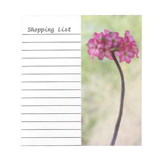 砂漠のバラ（ピンク） ノートパッド (正面)