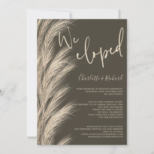 砂漠のパンパスボホbeige我々はエロ結婚プの写真 案内状 (正面)