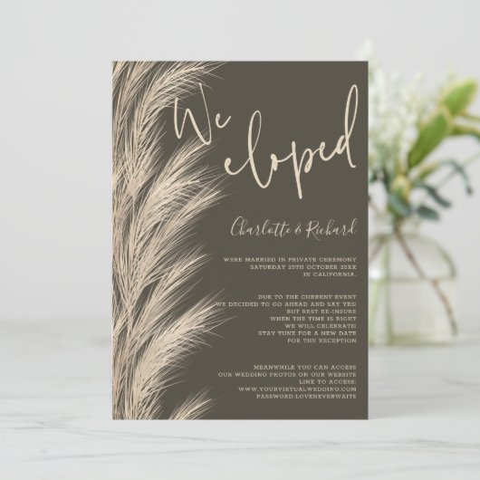 砂漠のパンパスボホbeige我々はエロ結婚プの写真 案内状 (スタンド正面)