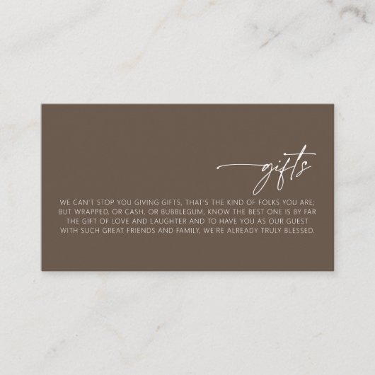 砂漠のビーブウェディングギフトギフトID1019 エンクロージャーカード (正面)