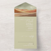 砂漠のビーブス結婚ランドスケープID1019 オールインワン招待状 (内側)