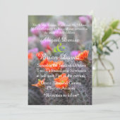 砂漠のピンクの背景の色 招待状 (スタンド正面)