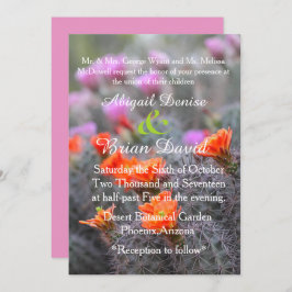 砂漠のピンクの背景の色 招待状