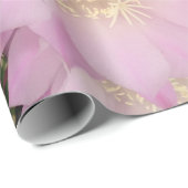 砂漠のピンクの花びら ラッピングペーパー (ロールコーナー)