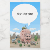 砂漠のファンタジー恐竜 フードラベル (シングルラベル)