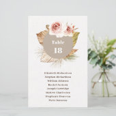 砂漠のフローラボホ結婚のシーティングチャート (スタンド正面)