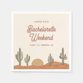 砂漠のブライズメイドパーティー コックテールナプキン スタンダードカクテルナプキン (正面)