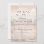 砂漠のブライダル、ブライダルシャワー、彼女はYes、砂漠と言った 招待状 (正面)