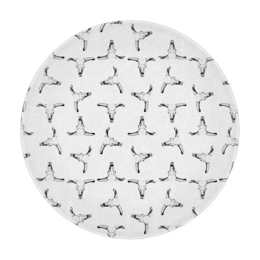 砂漠のブル・ホーンのスカルの西部のテーマ カッティングボード (正面)