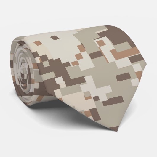 砂漠のベージュスタイルのデジタルカムフラージュ ネクタイ (ロール)
