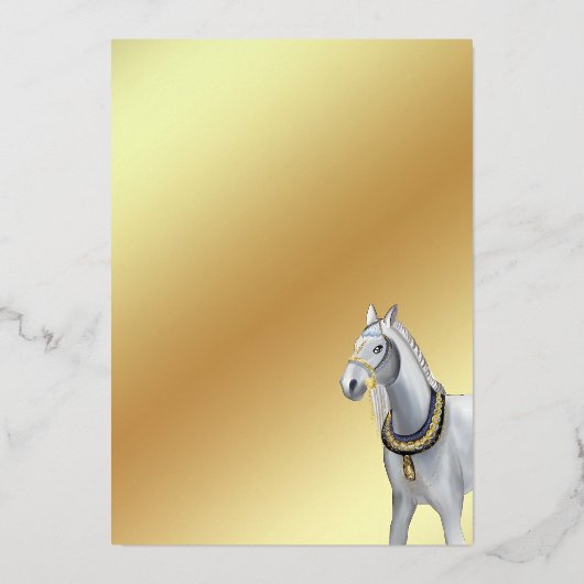 砂漠のホイルアラビアンバースデーホイル招待状 箔招待状 (裏面)