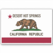 砂漠のホット春国旗 シール (正面)