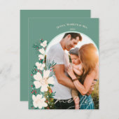 砂漠のボホメリークリスマス – 緑 シーズンカード (正面/裏面)