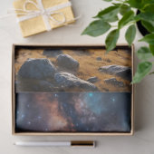 砂漠のマーレと星の下の群れの野生馬 薄葉紙 (ギフト)