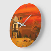 砂漠のミッション、Gary Polingによる ラージ壁時計 (傾斜)