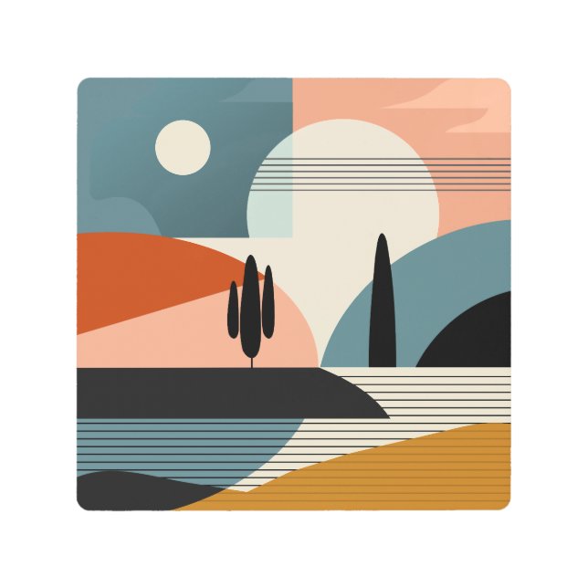 砂漠のミラージュ メタルプリント (正面)