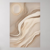 「砂漠のミラージュ」 |流体抽象芸術アート ポスター (正面)