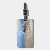 砂漠のモノグラムの乗車 ラゲッジタグ (正面縦)