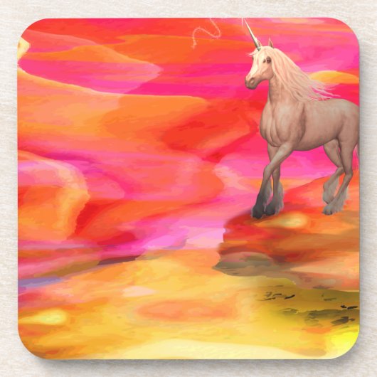 砂漠のユニコ絵を描ン コースター (正面)