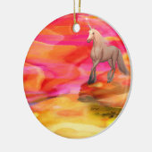 砂漠のユニコ絵を描ン セラミックオーナメント (左)