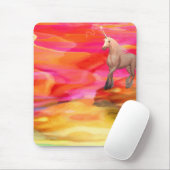 砂漠のユニコ絵を描ン マウスパッド (マウス)