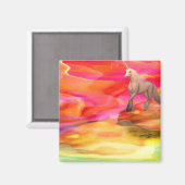 砂漠のユニコ絵を描ン マグネット (正面/裏面)